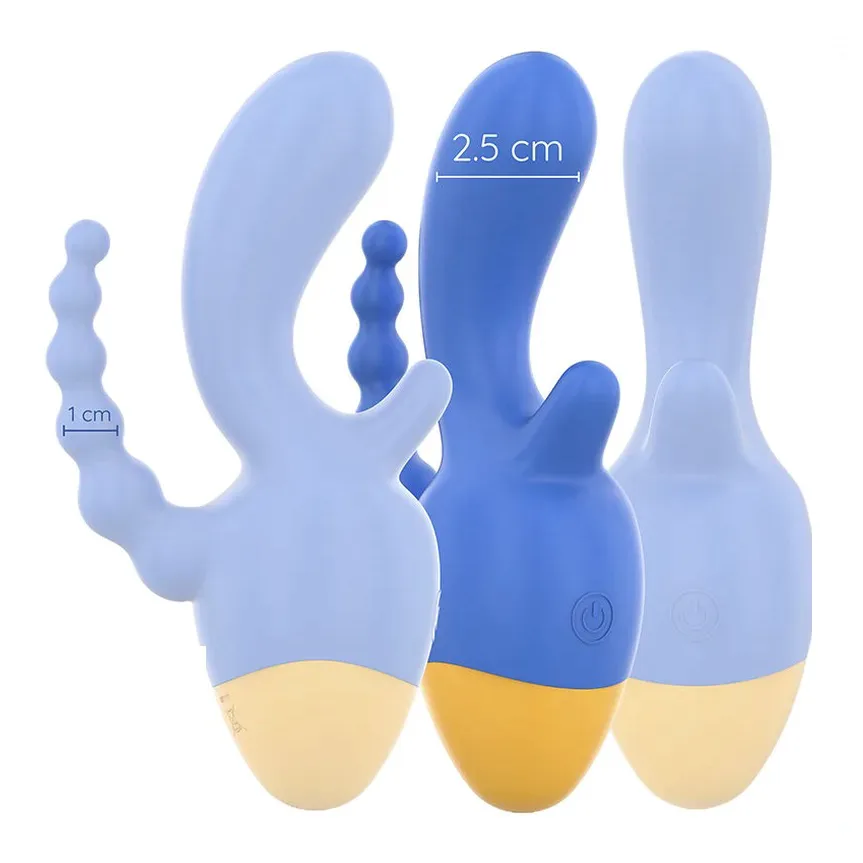 Love Some Triple Vibromasseur Oninder Cute sur fond blanc
