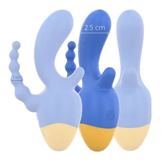Love Some Triple Vibromasseur Oninder Cute sur fond blanc
