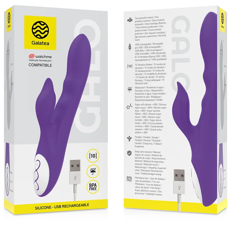 Galo Vibromasseur Violet + Télécommande Watchme Galatea