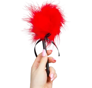 Duster de Marabou Rouge Secretplay rouge bdsm