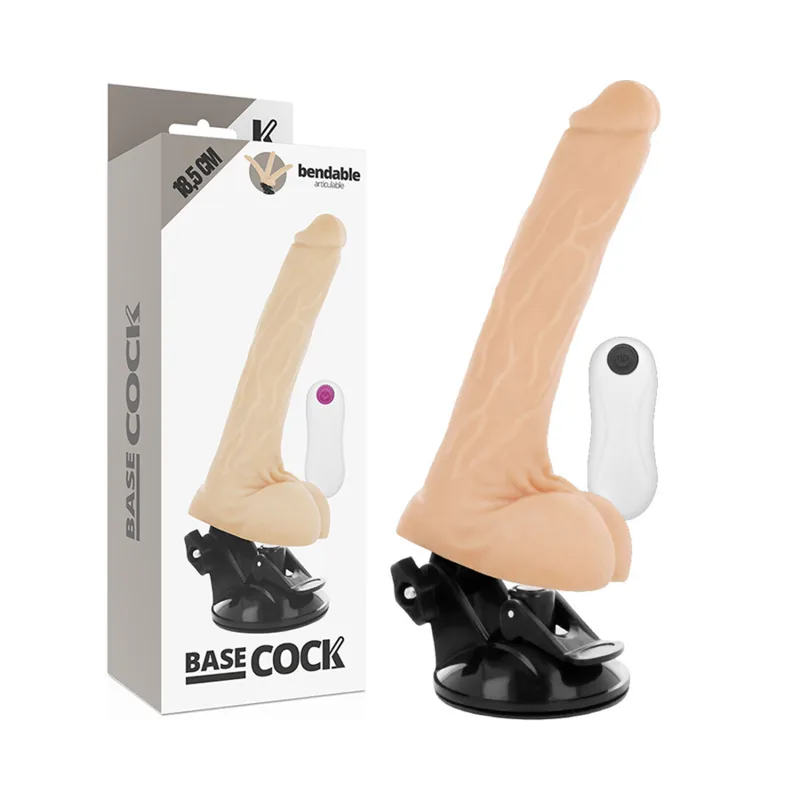 Vibromasseur Télécommande Naturel 18,5 x 4 cm Basecock