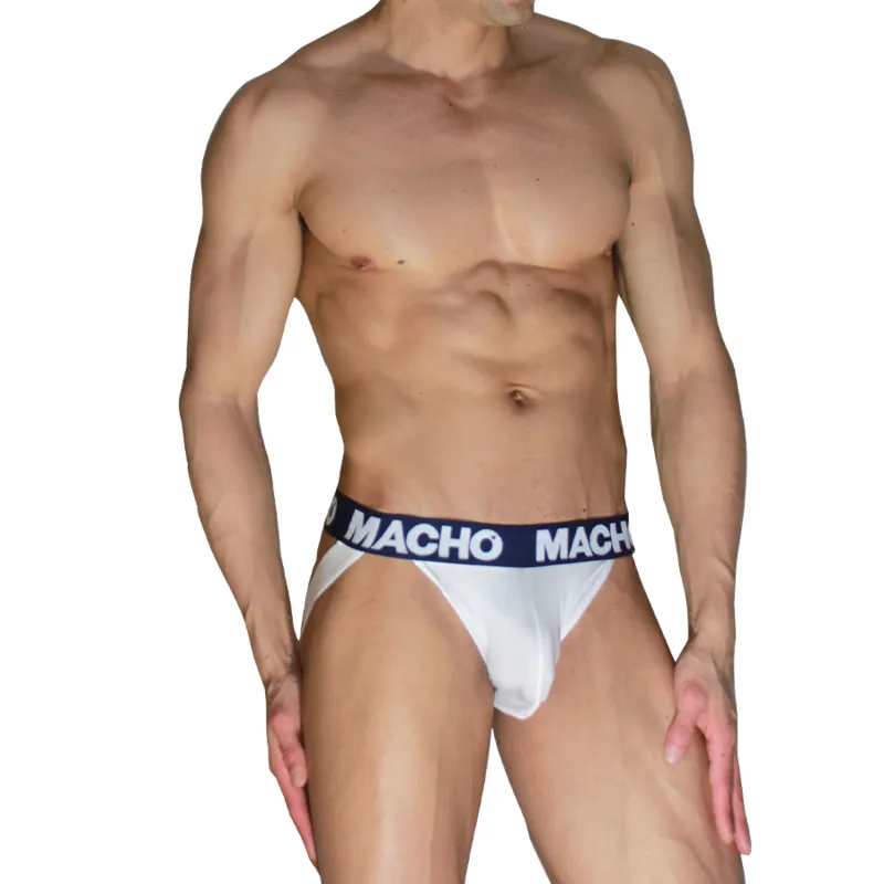 Mx29dk Jockstrap Blanc + Marine l Macho