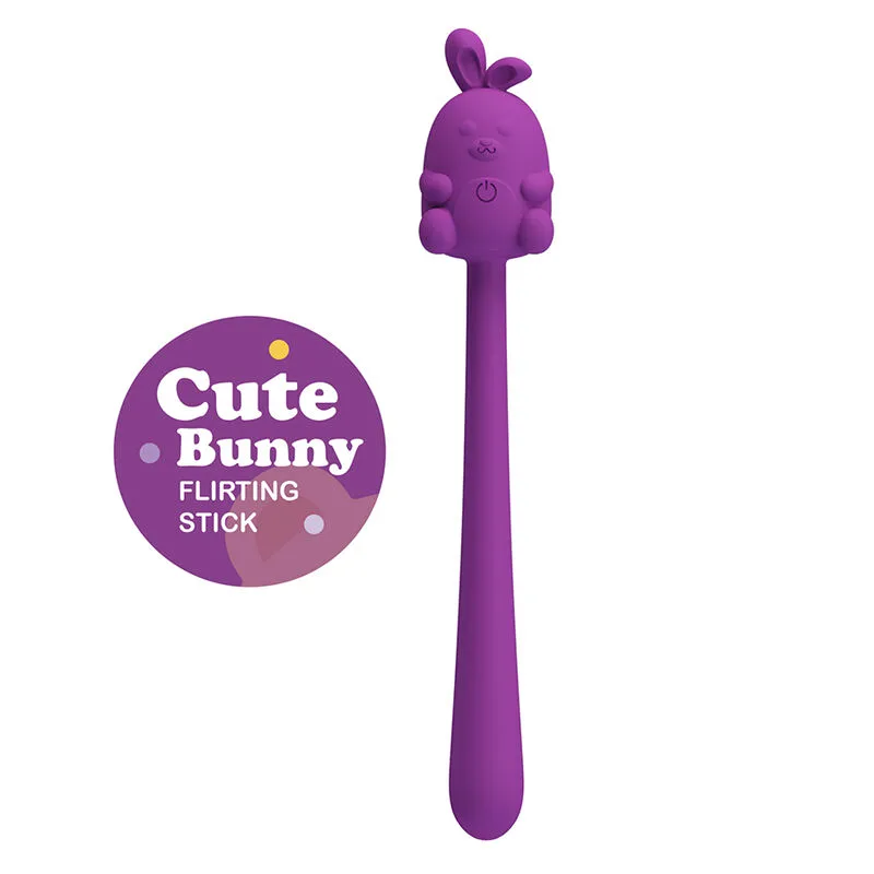 Vibromasseur Bâton Vibrant Flexible Lapin Mignon Rechargeable USB Pretty Love