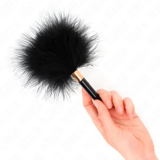 Plumes Chacoules en Métal Doré Noir 18 CM Kink noir bdsm