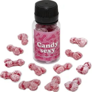 Candy Sexy Pot de 12 Gommes au Goût Fraise-cerise Diablo Picante jeu coquin