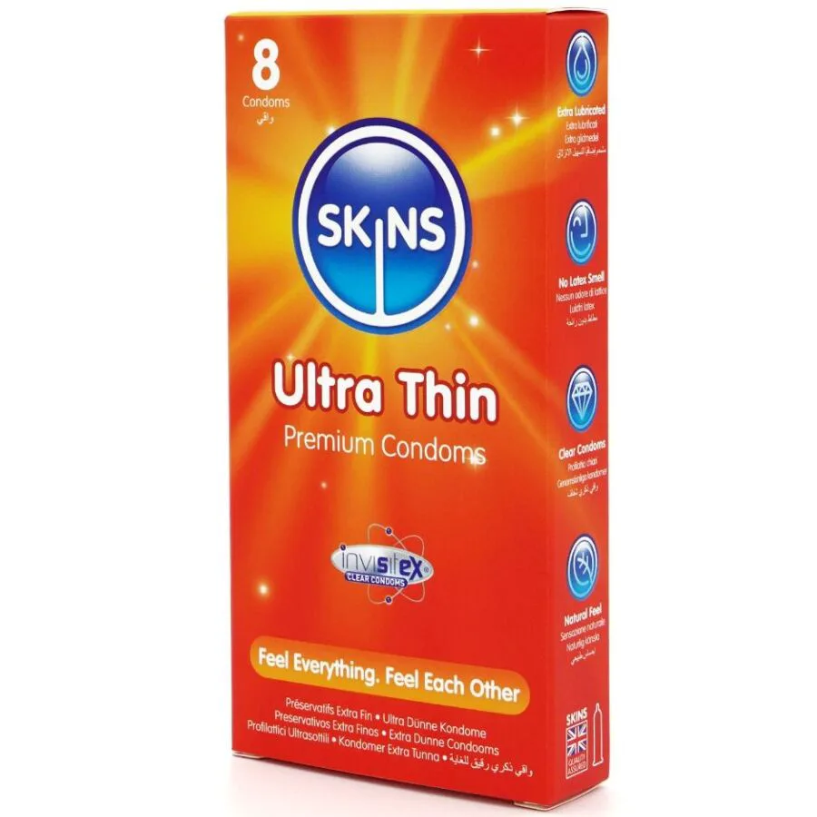 Pack de 8 Préservatifs Ultra Fins Premium Skins