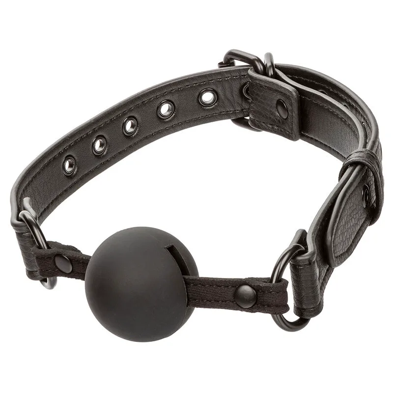 Nocturnal Bâillon à Boule en Silicone Noir Calexotics noir bâillon