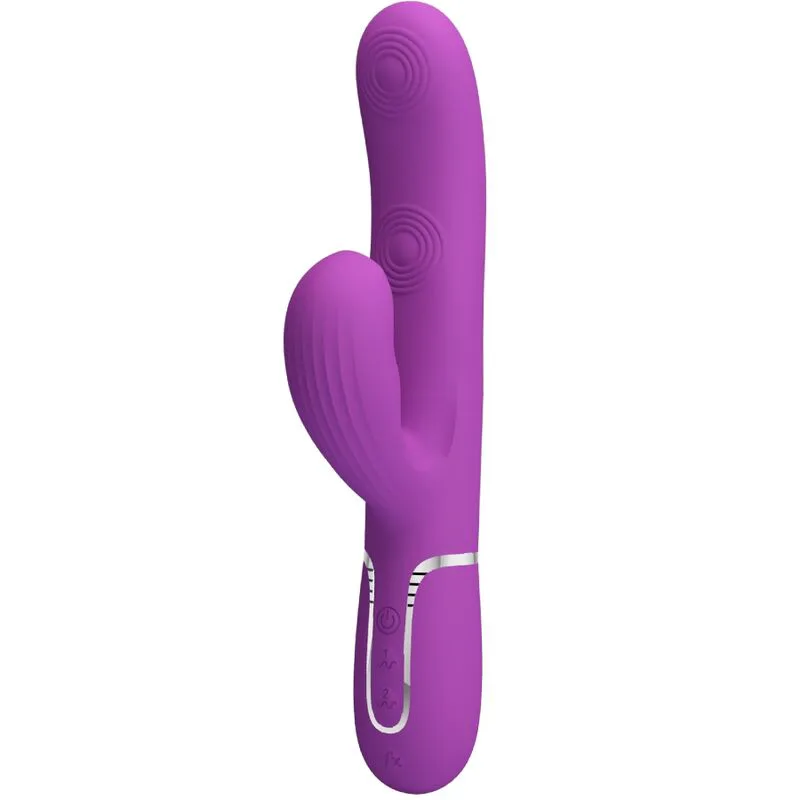 Vibromasseur Lapin Multifonction 3 en 1 Perlita Violet Pretty Love