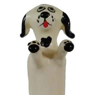 Préservatifs Fantaisie Peints à la Main Happy White Dog XL