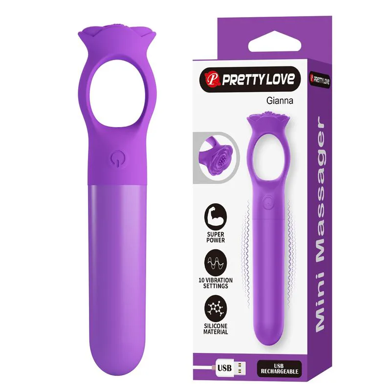 Giana Mini-vibromasseur Masseur Rechargeable Violet Pretty Love