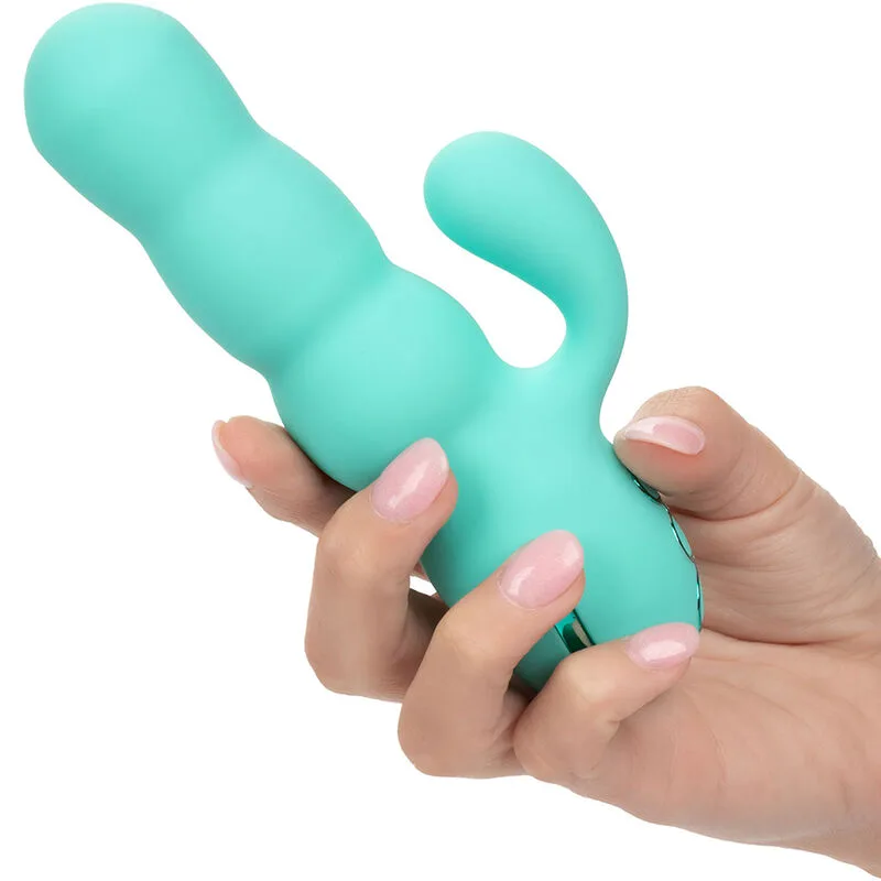 Vibromasseur Del Mar Diva Rabbir Aqua Green par Calexotics