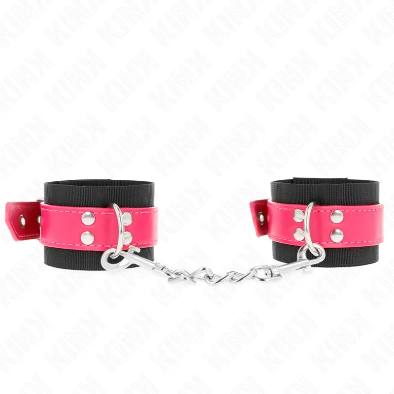 Menottes en Nylon Noir avec Ceinture en Simili Cuir Kink