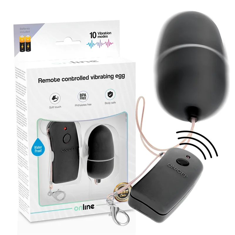 Oeuf Vibrant avec Télécommande Noire Online