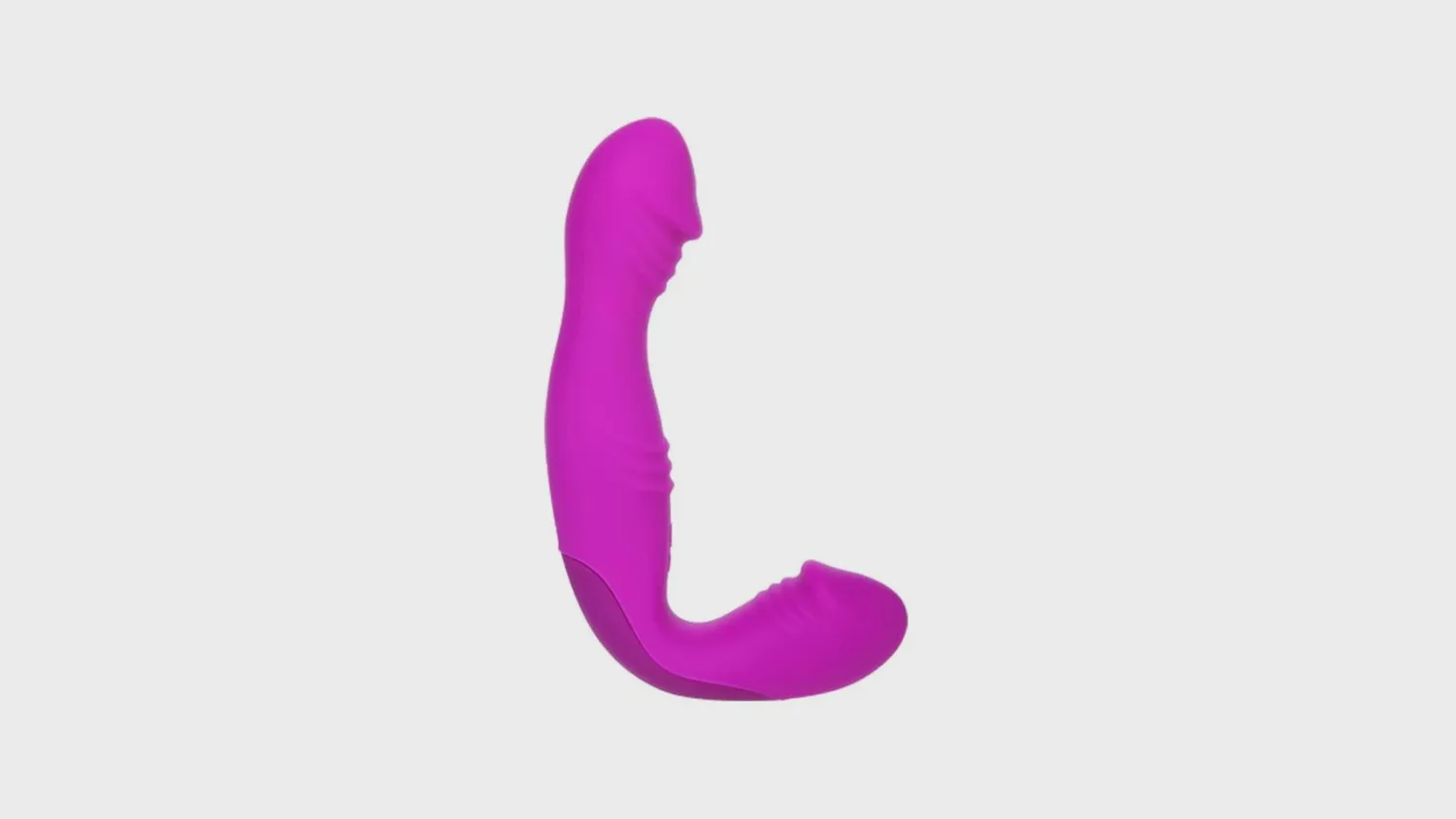Gode-ceinture sans harnais Pretty Love Angelo lilas, double extrémité en silicone avec panneau tactile