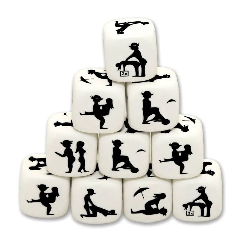 Dés de Pose Blancs Diablo Picante jeu coquin