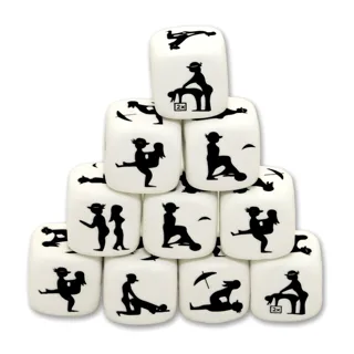 Dés de Pose Blancs Diablo Picante jeu coquin