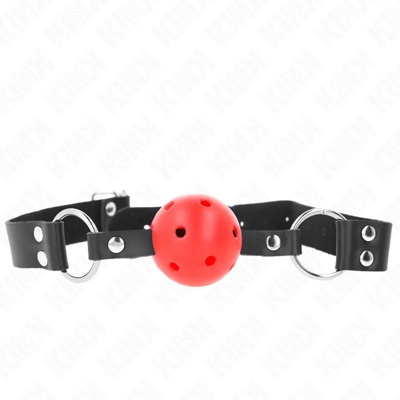 Balle Respirante 4 CM Bag avec Double Rivet Rouge 62,5 X Kink rouge bâillon