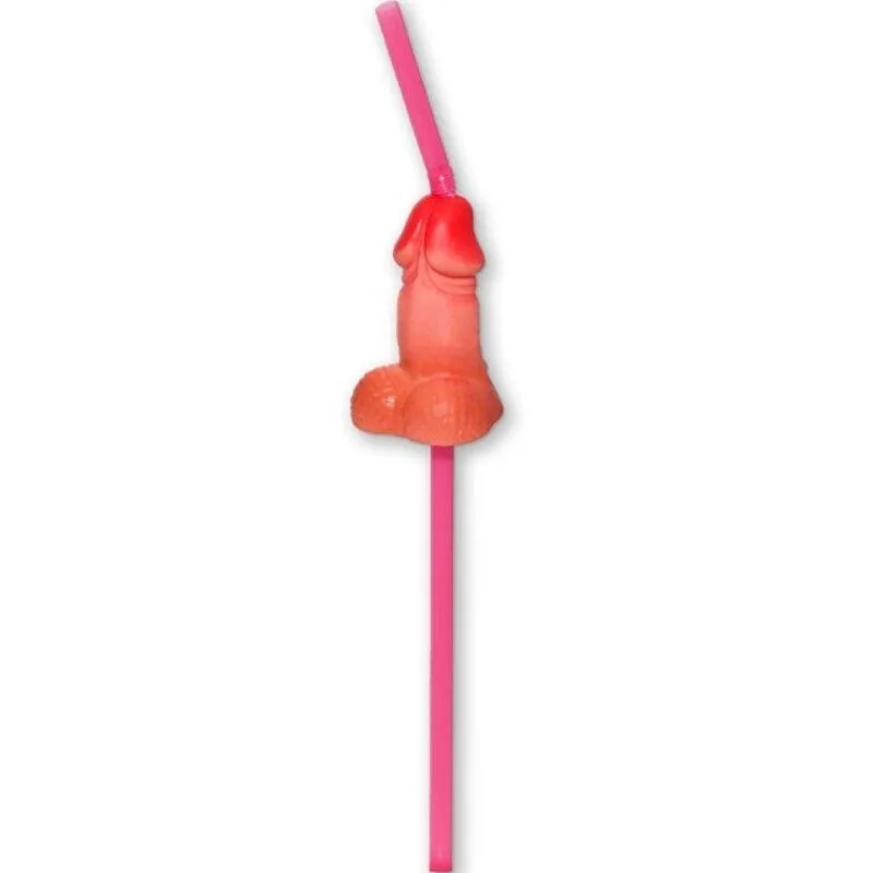 Sachet de 5 Pailles Naturelles Gros Pénis Diablo Picante jeu coquin