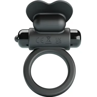 Cockring Vibrant Debonaire Lapin 10 Vibrations Noire Pretty Love
