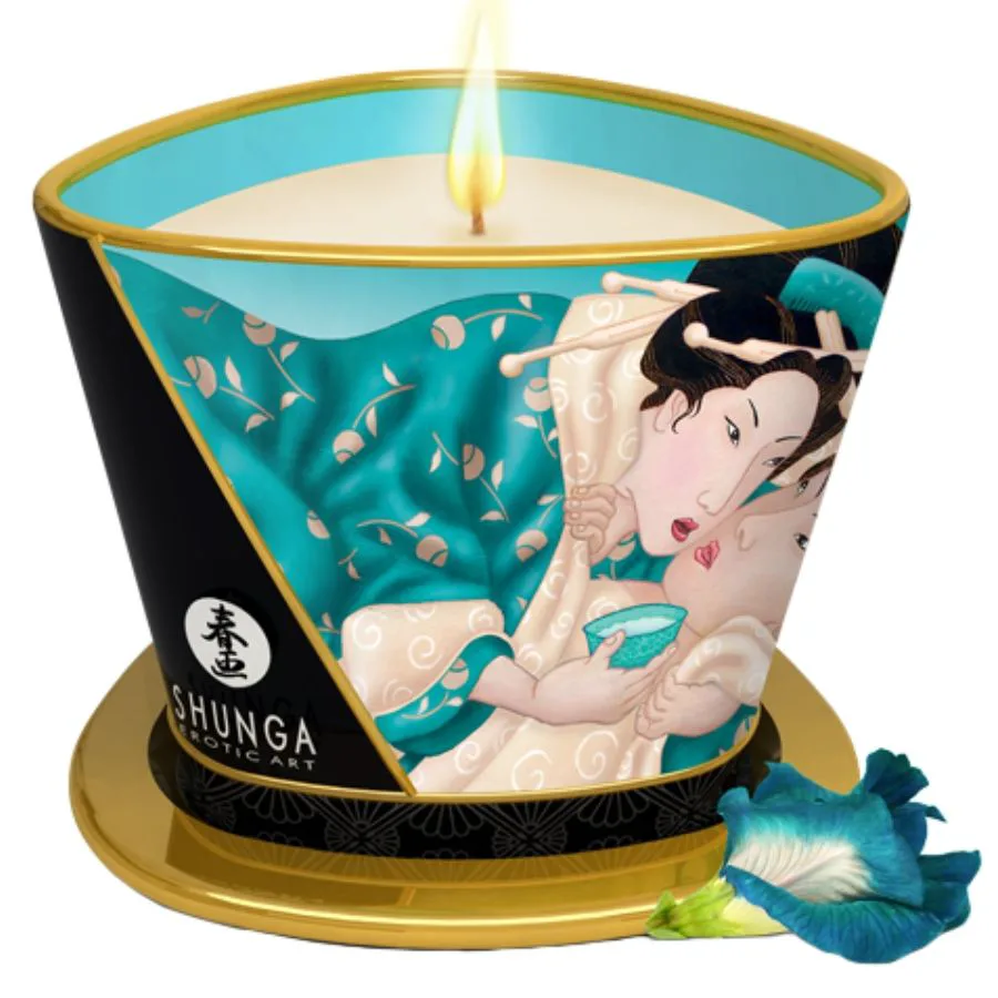Bougie de Massage Fleurs des Îles 170 ml Shunga