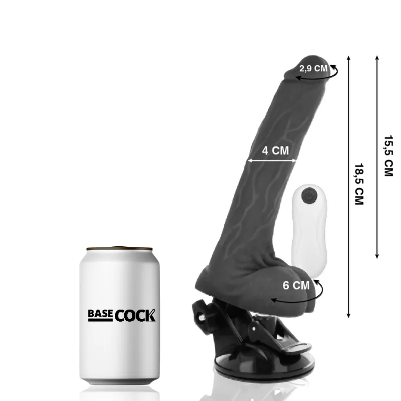Vibromasseur Télécommande Noir 18,5 x 4 cm Basecock