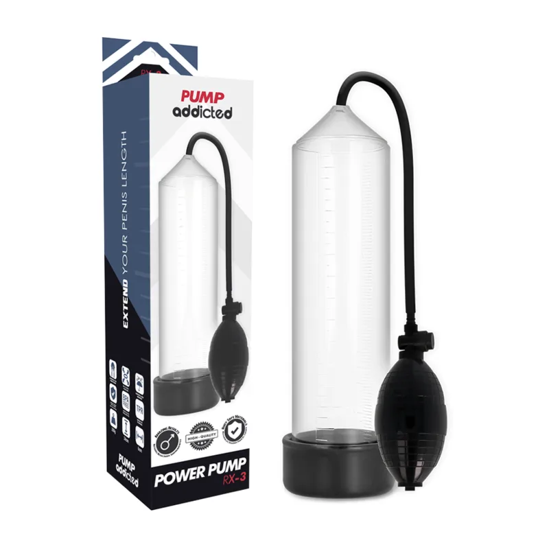 Pompe à pénis Rx3 Transparent Pump Addicted