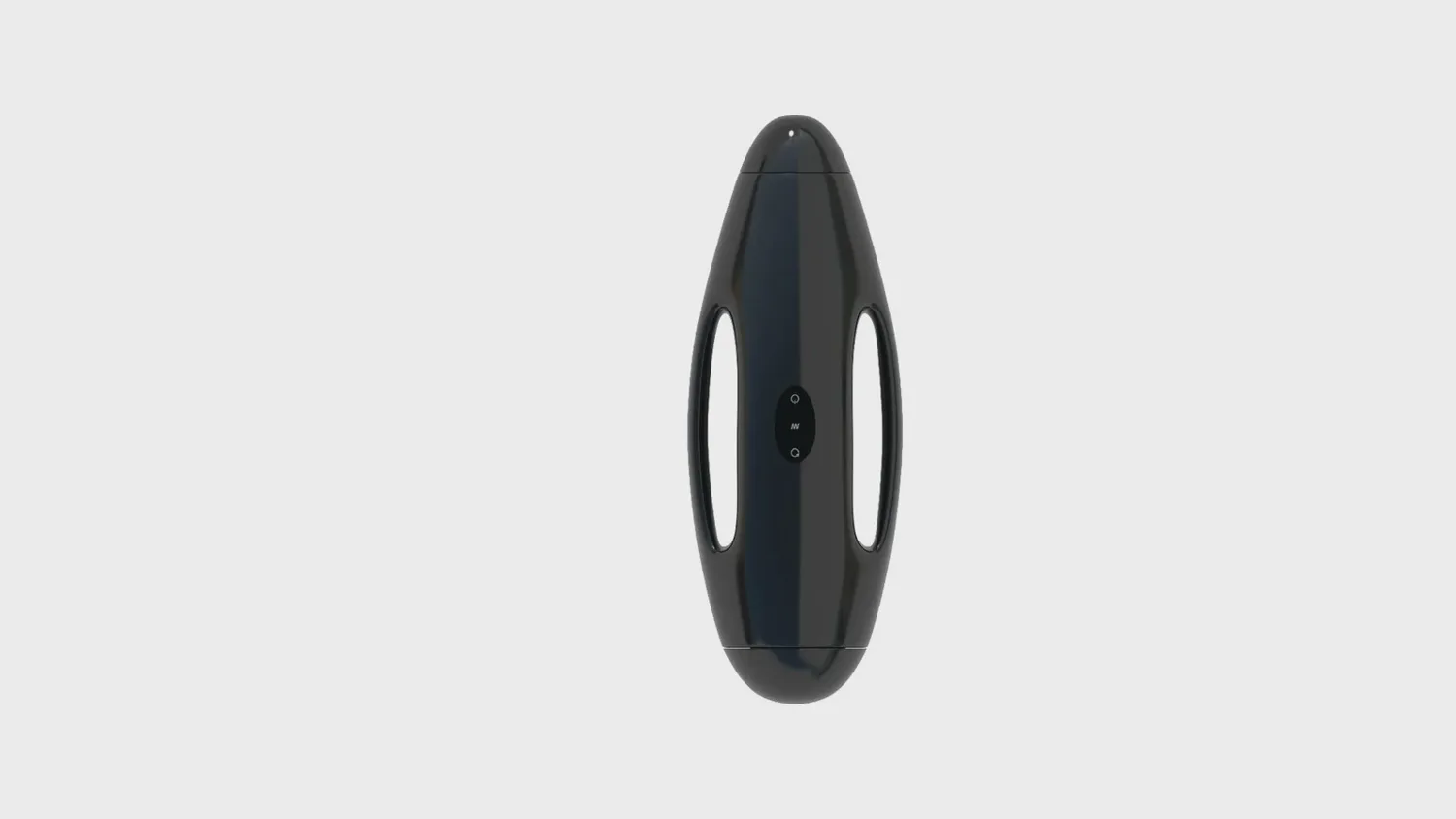 Boîtier noir de la Sex Machine Portable Internationale Pipedream, vu de face avec ses commandes