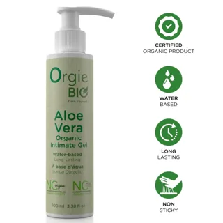 Gel Intime Bio à Base de Eau et de Aloe Vera 100 ML Orgie huile de massage