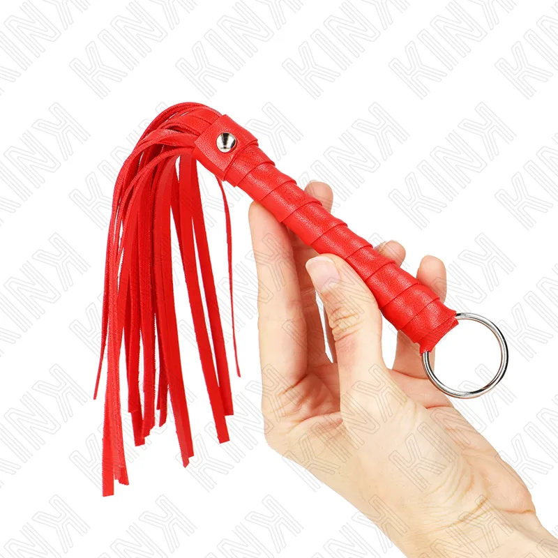 Mini Fouet Simple Rouge 28 CM Kink rouge fouet & martinet