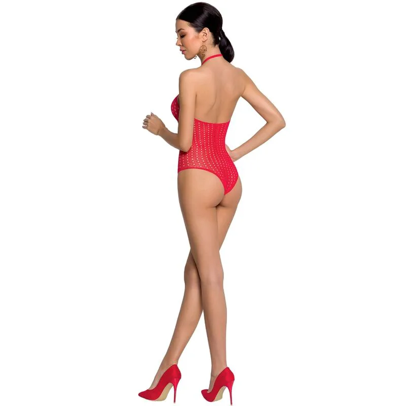 Femme BS088 Bodystocking Rouge Taille Unique Passion rouge body résille