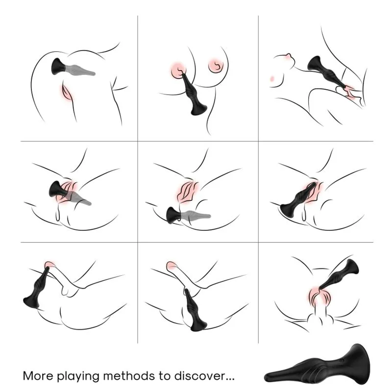 Vibromasseur & Plug Anal Télécommande Noir Armony