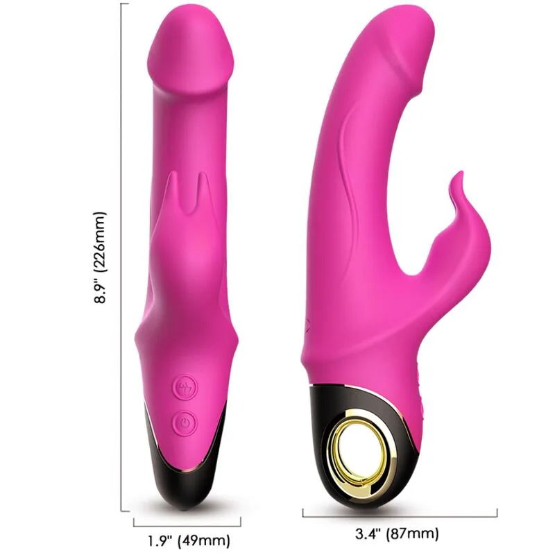 Meteror Gode Vibromasseur Lapin Rotateur Fuchsia Armony