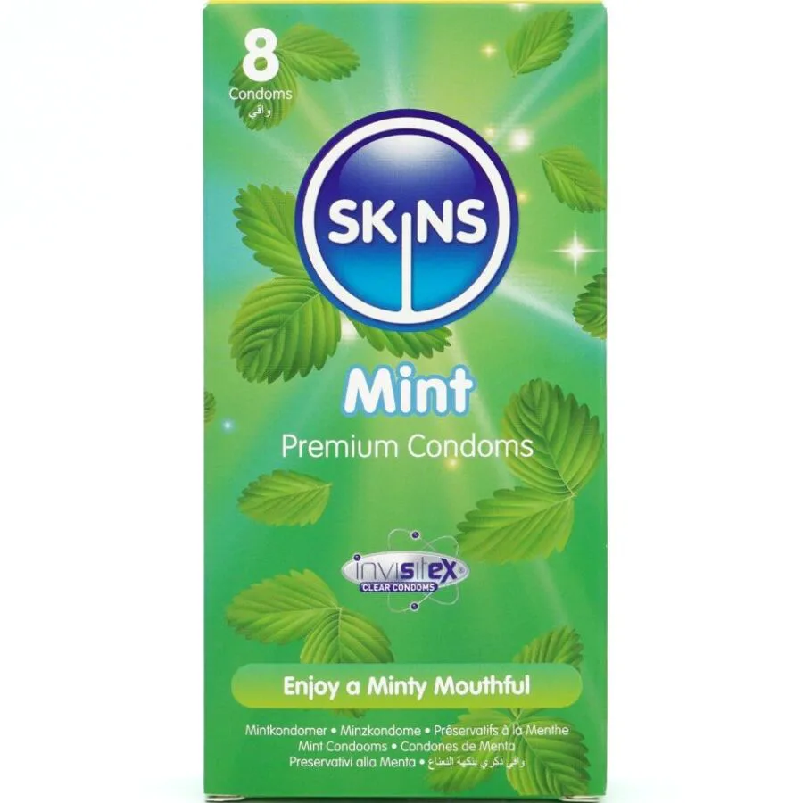 Pack de 8 Préservatifs Premium Menthe Skins