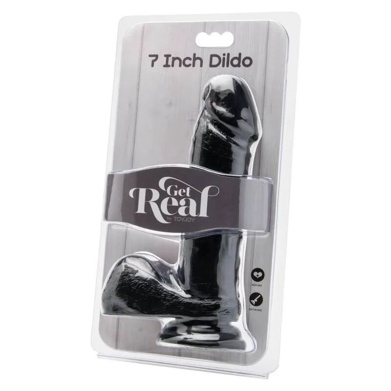 Gode 18 cm avec Boules Noir Get Real