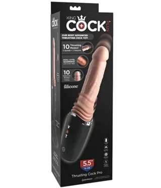 Gode en Silicone Professionnel avec Accélérateur, King Cock Plus vibromasseur réaliste