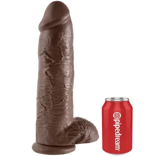 Gode Marron avec Boules 30,48 cm King Cock