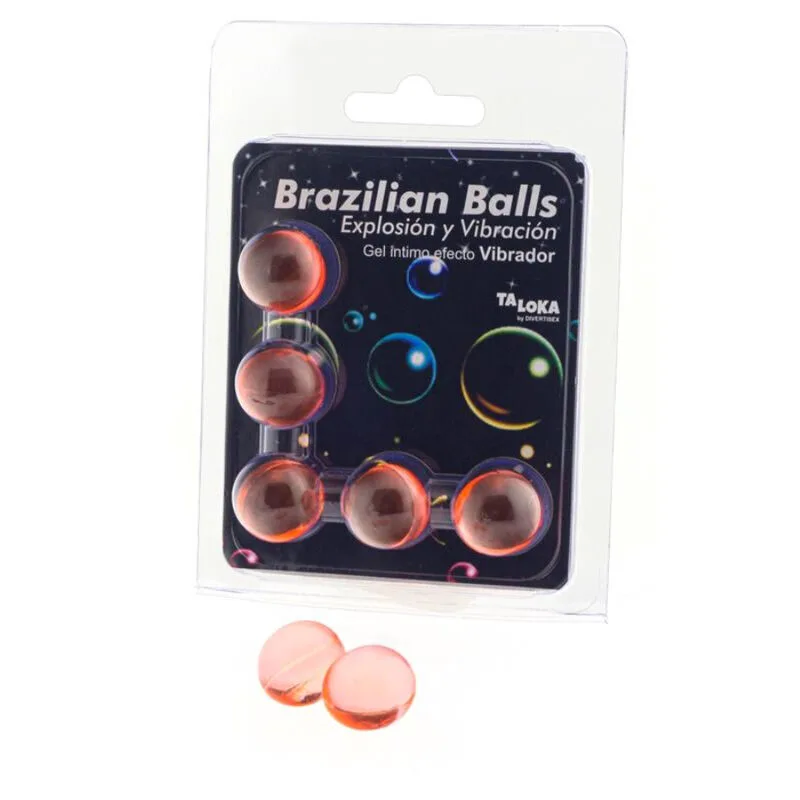 5 Balles Brésiliennes Gel Excitant Effet Vibrant Taloka