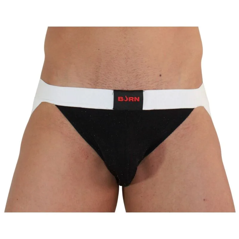 Jockstrap Noir Brillant / Blanc l Burn