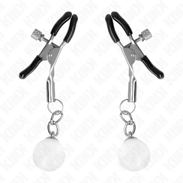 Pinces à Tétons Billes de Verre 6 cm