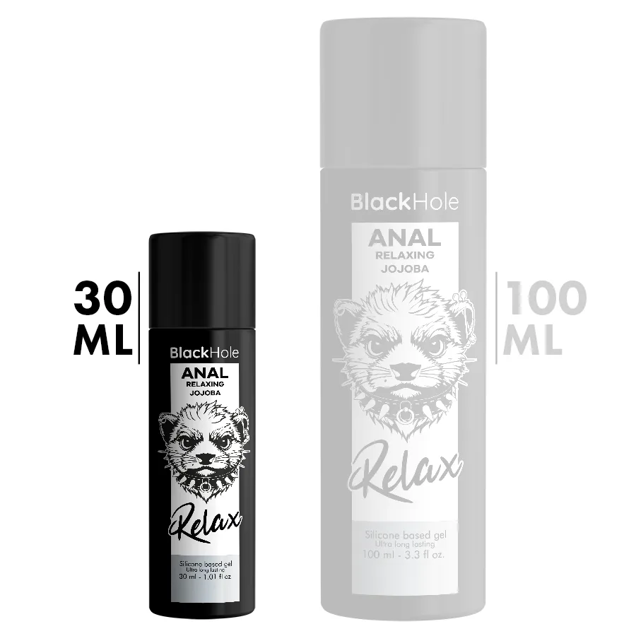 Lubrifiant Relaxant Anal Jojoba Relax Base Silicone 30 ml Black Hole