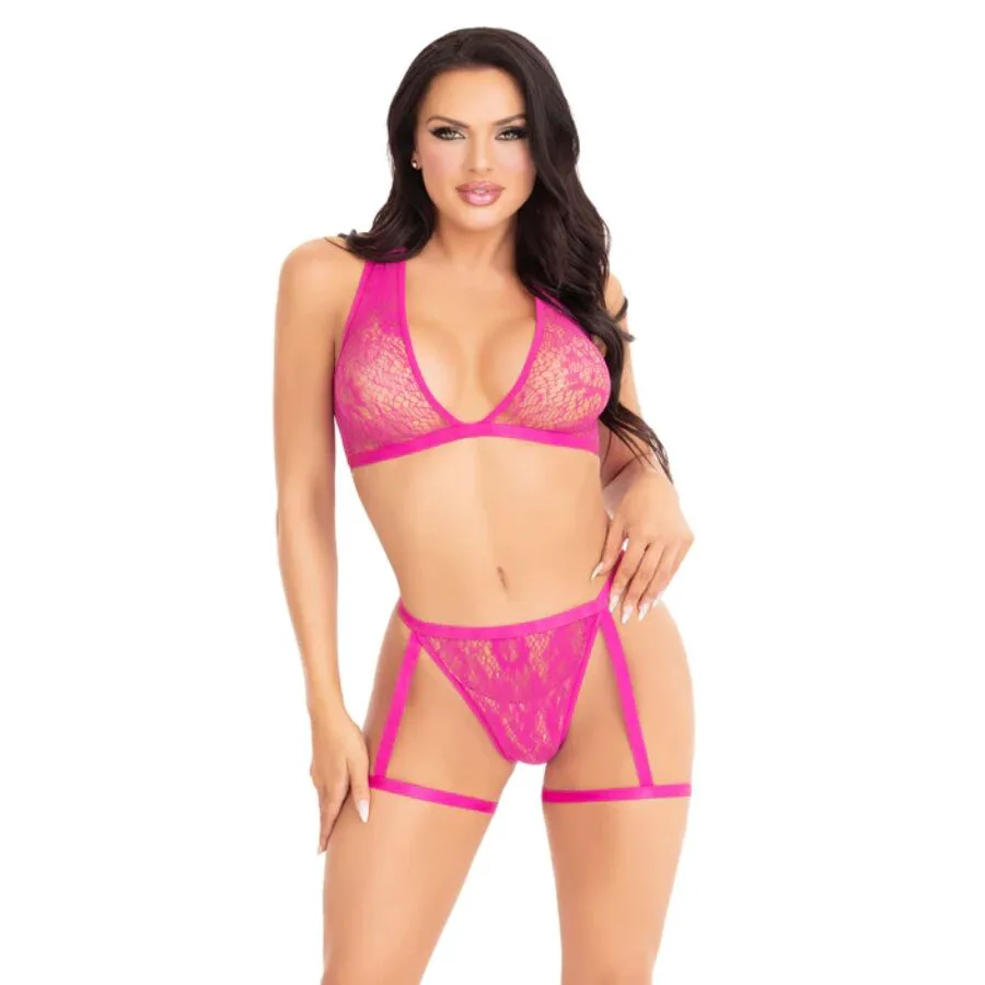 Ensemble Soutien-gorge et Culotte en Dentelle Leg Avenue