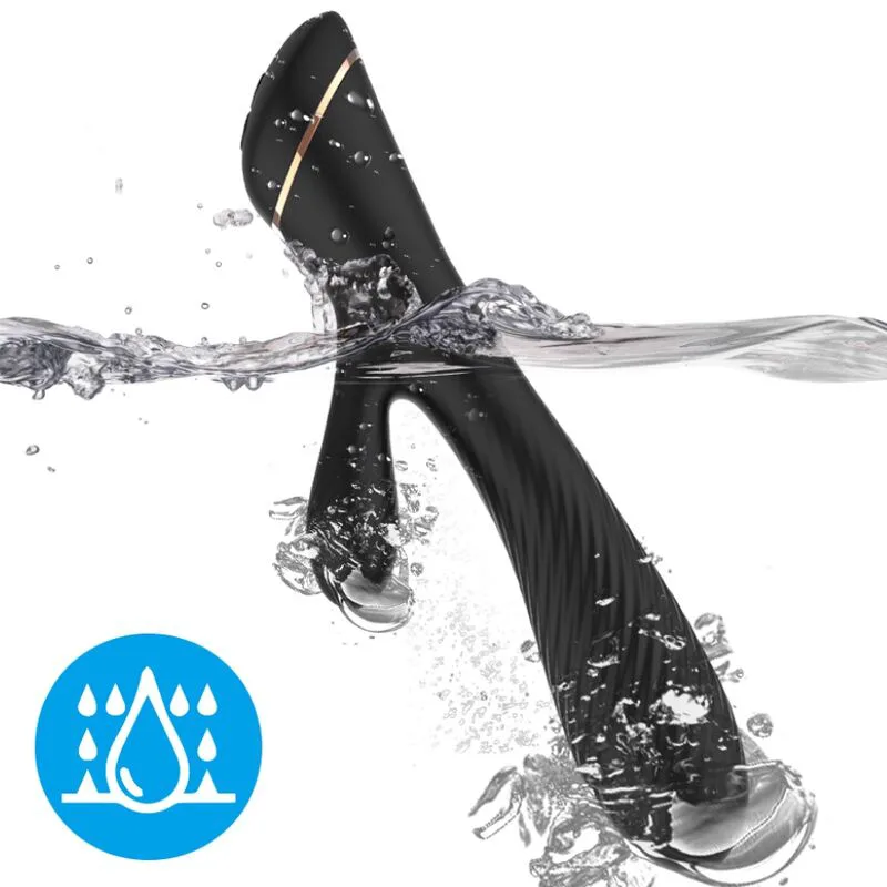 Vibromasseur Lapin Silicone Noir Armony