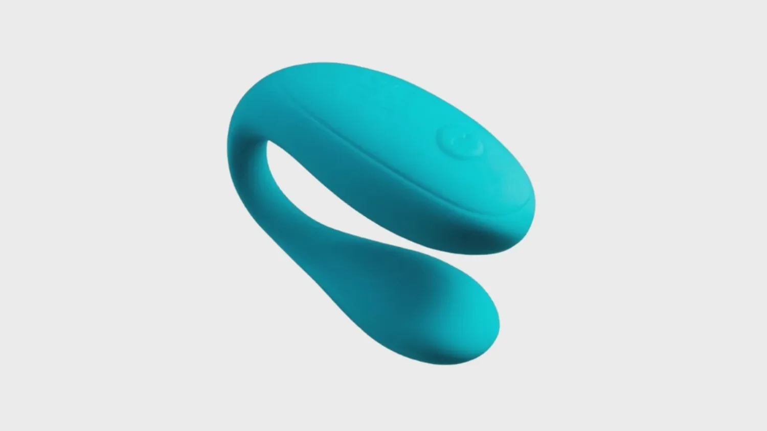 Anneau vibrant Join de Romp en silicone turquoise, avec son stimulateur clitoridien, idéal pour la position du lotus