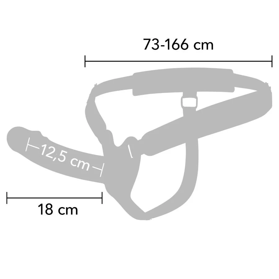 Gaine à pénis Inferno Manchon Pénis avec Ceinture en Silicone 18 cm