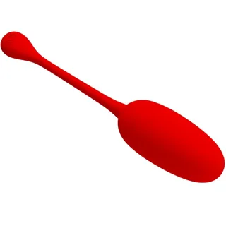 Œuf Vibrant Knucker Pretty Love - avec son échelle de taille - Rouge