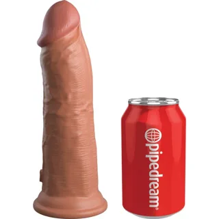 Elite Gode Réaliste Vibrant & Silicone 20,3 cm Caramel King Cock