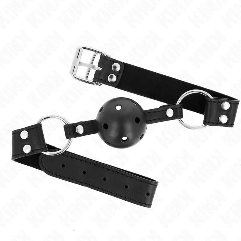Bâton Respirant 4 CM avec Double Rivet Modèle 1 Noir 62,5 Kink noir bâillon