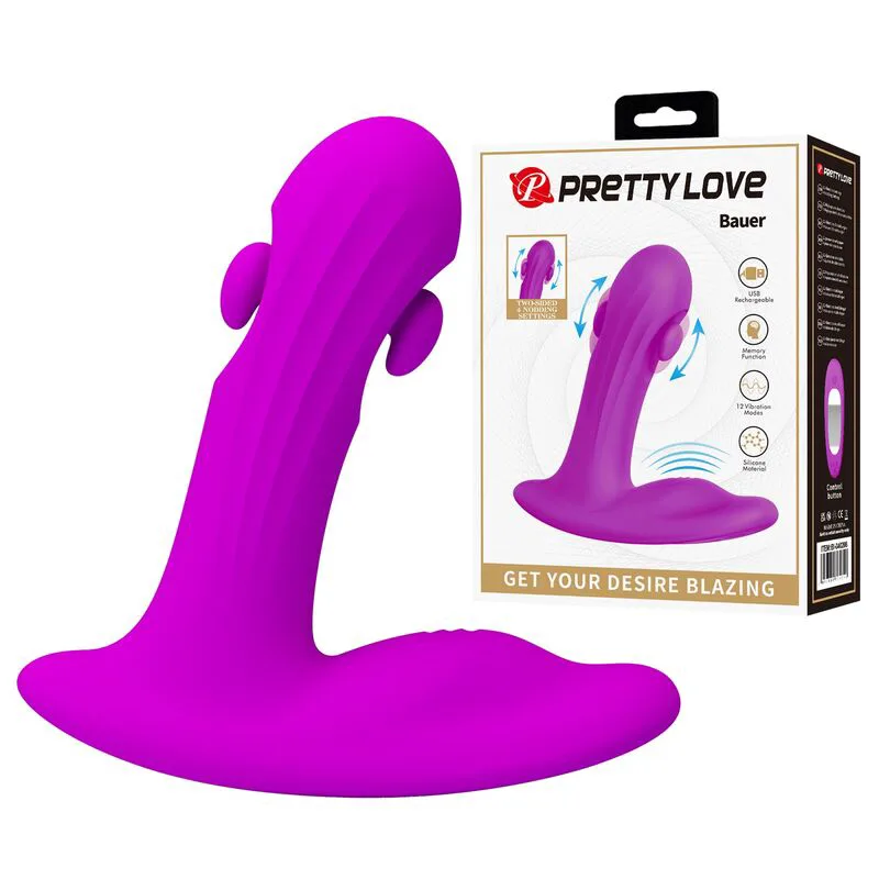 Bauer Masseur de Prostate Rechargeable 12 Modes Violet Pretty Love violet stimulateur clitoridien