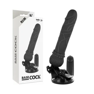 Vibromasseur Réaliste Télécommande Noir 19,5 x 4 cm Basecock