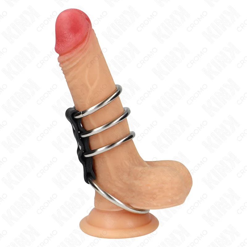 Anneaux péniens en Métal de 3,7 cm à 5 cm Connectés par Kink
